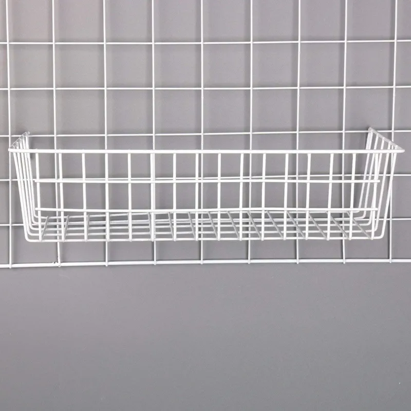 Dekorativ Vægdekor 16x38 cm - Hvid - Opbevaring - Opbevaring til småting - Kurve - Trådkurv