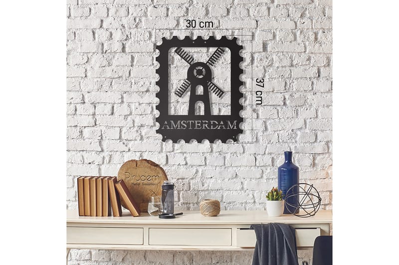 Dekorativ Vægdekor 30x37 cm - Sort - Boligtilbehør - Vægdekoration - Skilt - Emaljeskilte