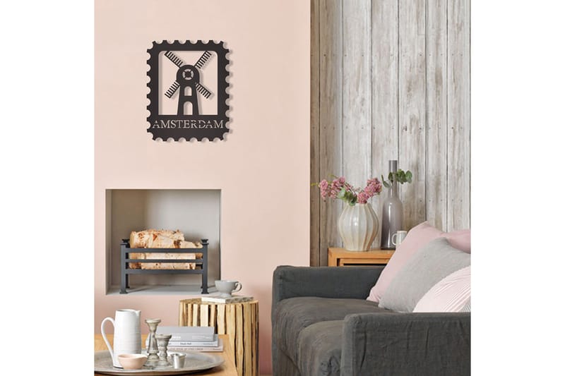 Dekorativ Vægdekor 30x37 cm - Sort - Boligtilbehør - Vægdekoration - Skilt - Emaljeskilte