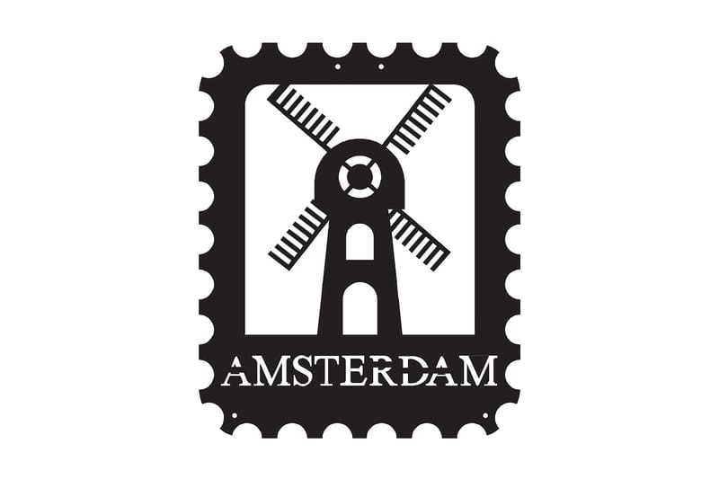 Dekorativ Vægdekor 30x37 cm, Sort