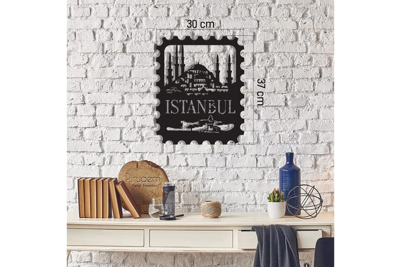 Dekorativ Vægdekor 30x37 cm - Sort - Boligtilbehør - Vægdekoration - Skilt - Emaljeskilte