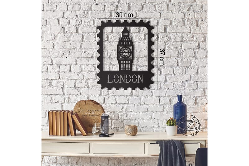 Dekorativ Vægdekor 30x37 cm - Sort - Boligtilbehør - Vægdekoration - Skilt - Emaljeskilte