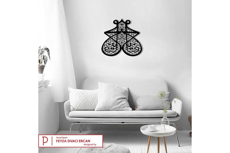 Dekorativ Vægdekor 35x70 cm - Sort - Boligtilbehør - Vægdekoration - Skilt - Emaljeskilte