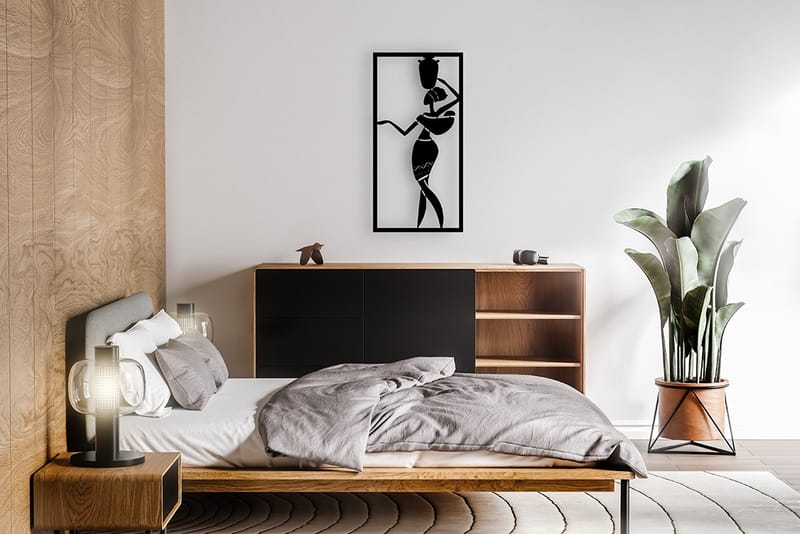 Dekorativ Vægdekor 35x70 cm - Sort - Boligtilbehør - Vægdekoration - Skilt - Emaljeskilte