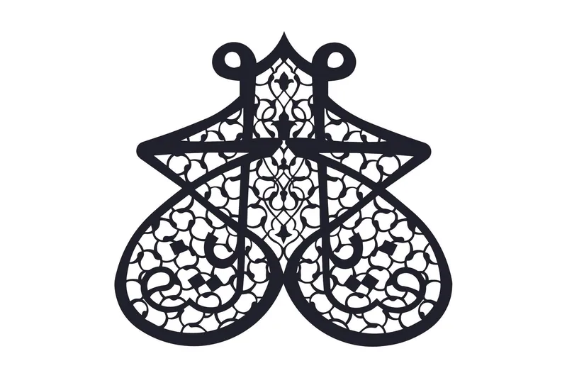 Dekorativ Vægdekor 35x70 cm, Sort