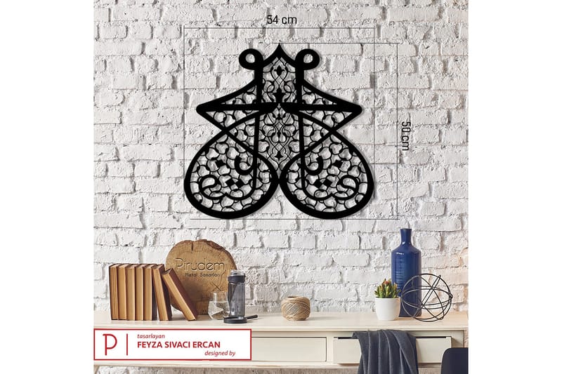 Dekorativ Vægdekor 35x70 cm - Sort - Boligtilbehør - Vægdekoration - Skilt - Emaljeskilte