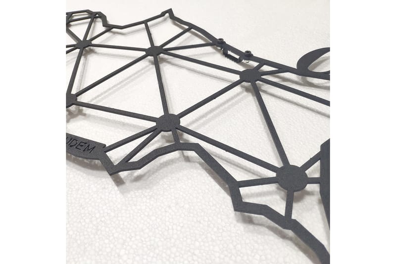 Dekorativ Vægdekor 43x70 cm - Sort - Boligtilbehør - Vægdekoration - Skilt - Emaljeskilte