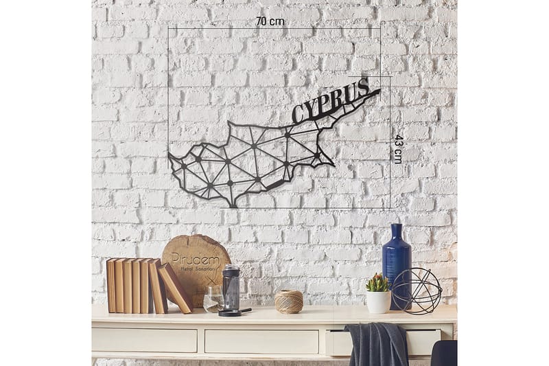 Dekorativ Vægdekor 43x70 cm - Sort - Boligtilbehør - Vægdekoration - Skilt - Emaljeskilte