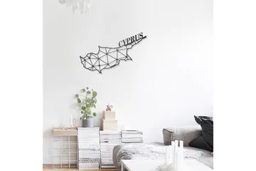 Dekorativ Vægdekor 43x70 cm - Sort - Boligtilbehør - Vægdekoration - Skilt - Emaljeskilte