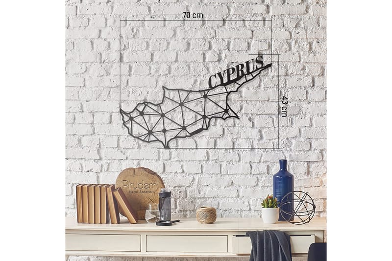 Dekorativ Vægdekor 43x70 cm - Sort - Boligtilbehør - Vægdekoration - Skilt - Emaljeskilte