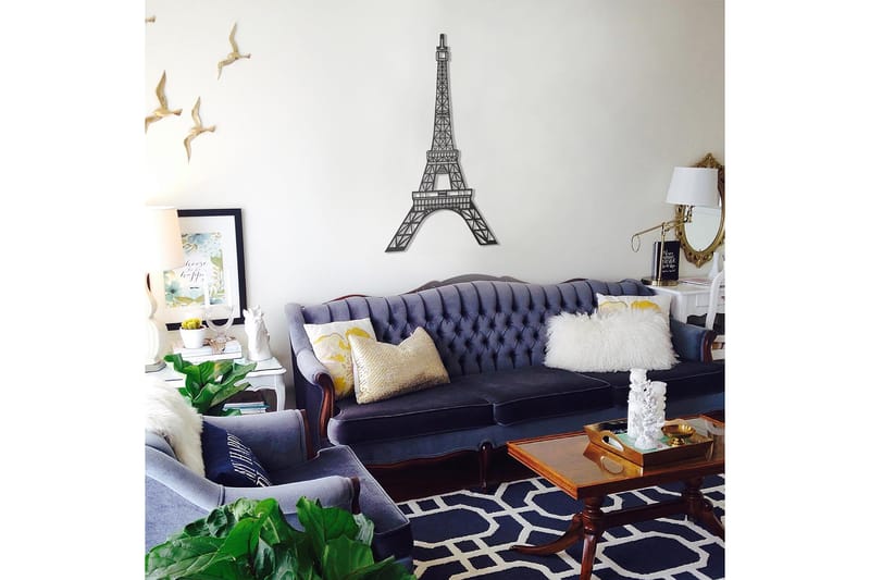 Dekorativ Vægdekor 44x70 cm - Sort - Boligtilbehør - Vægdekoration - Skilt - Emaljeskilte