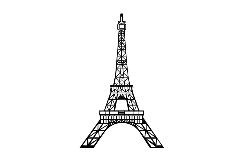 Dekorativ Vægdekor 44x70 cm, Sort