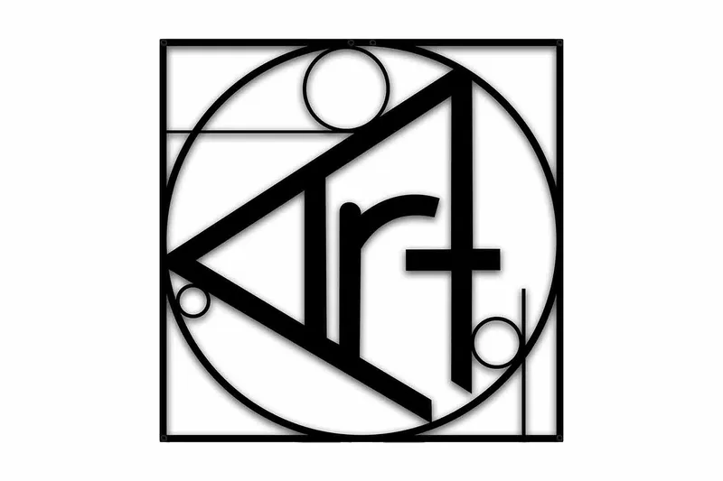 Dekorativ Vægdekor 49x49 cm, Sort