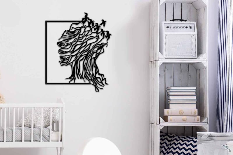 Dekorativ Vægdekor 49x59 cm - Sort - Boligtilbehør - Vægdekoration - Skilt - Emaljeskilte