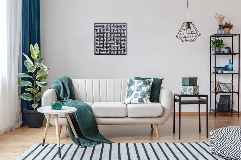 Dekorativ Vægdekor 50x50 cm - Sort - Boligtilbehør - Vægdekoration - Skilt - Emaljeskilte