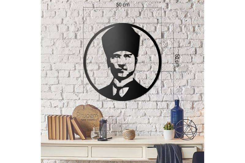 Dekorativ Vægdekor 50x50 cm - Sort - Boligtilbehør - Vægdekoration - Skilt - Emaljeskilte