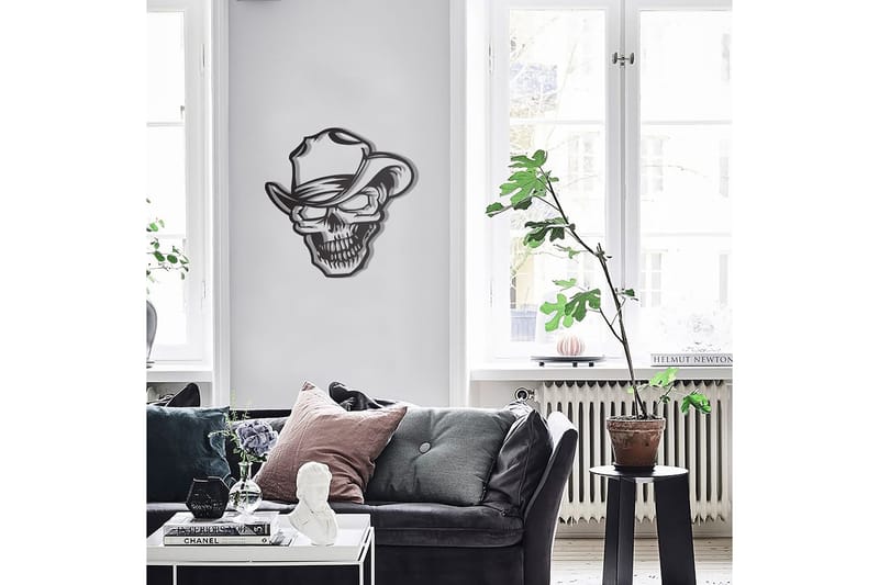 Dekorativ Vægdekor 50x50 cm - Sort - Boligtilbehør - Vægdekoration - Skilt - Emaljeskilte