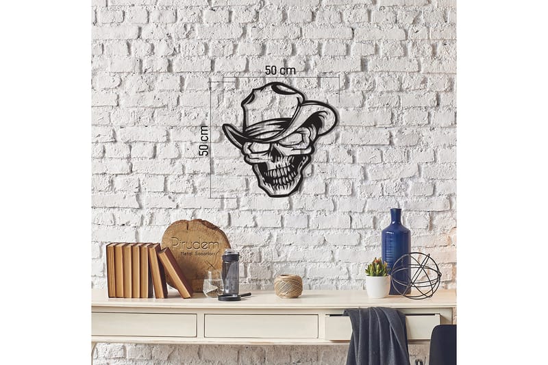 Dekorativ Vægdekor 50x50 cm - Sort - Boligtilbehør - Vægdekoration - Skilt - Emaljeskilte