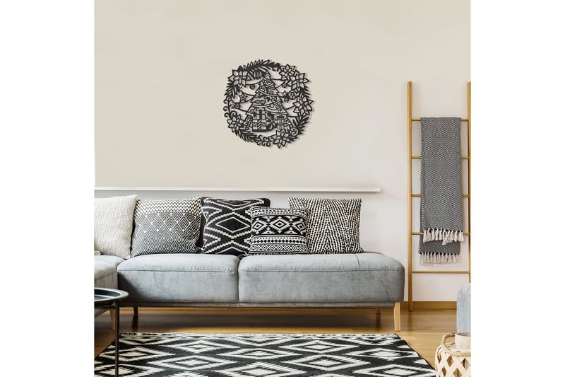 Dekorativ Vægdekor 50x50 cm - Sort - Boligtilbehør - Vægdekoration - Skilt - Emaljeskilte