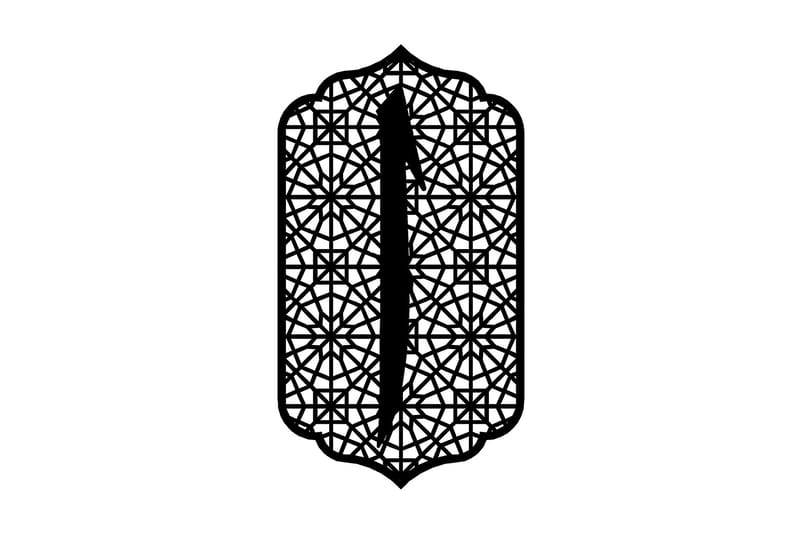 Dekorativ Vægdekor 50x68 cm, Sort