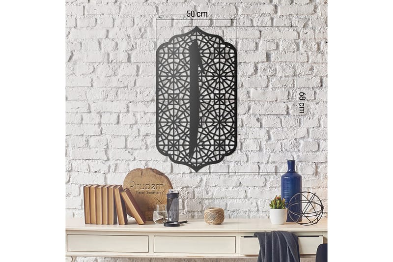 Dekorativ Vægdekor 50x68 cm - Sort - Boligtilbehør - Vægdekoration - Skilt - Emaljeskilte