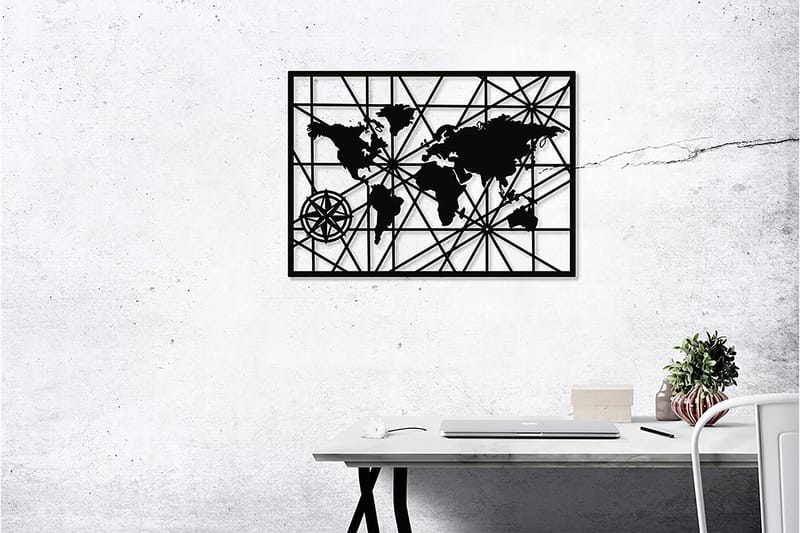 Dekorativ Vægdekor 50x70 cm - Sort - Boligtilbehør - Vægdekoration - Skilt - Emaljeskilte