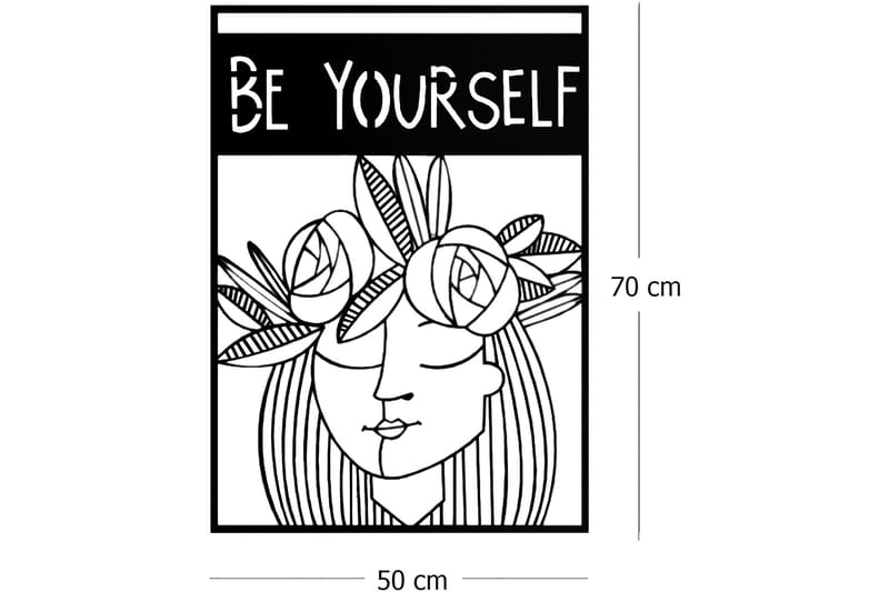 Dekorativ Vægdekor 50x70 cm - Sort - Boligtilbehør - Vægdekoration - Skilt - Emaljeskilte