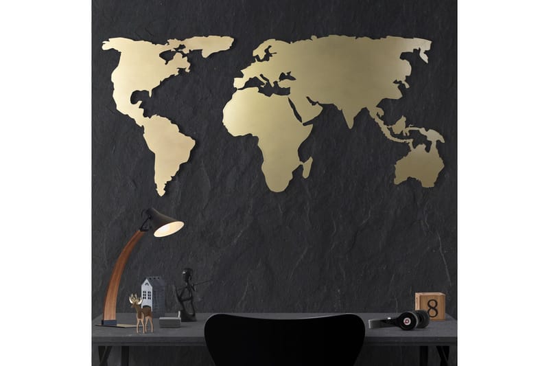 Dekorativt Vægtilbehør - Guld - Boligtilbehør - Vægdekoration - Skilt - Emaljeskilte