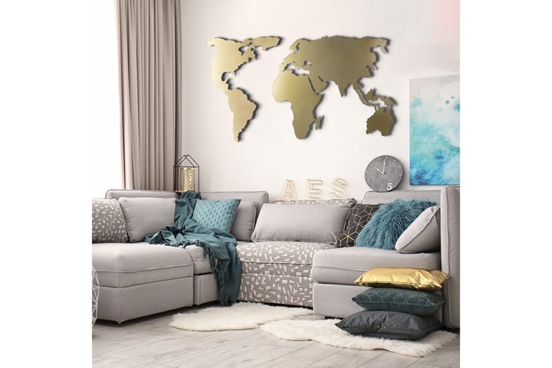 Dekorativt Vægtilbehør - Guld - Boligtilbehør - Vægdekoration - Skilt - Emaljeskilte