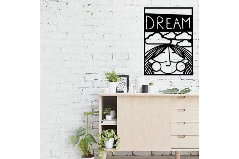 Dekorativt Vægtilbehør - Sort - Boligtilbehør - Vægdekoration - Skilt - Emaljeskilte