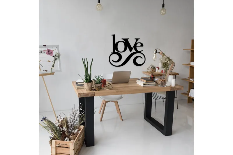 Dekorativt Vægtilbehør - Sort - Boligtilbehør - Vægdekoration - Skilt - Emaljeskilte