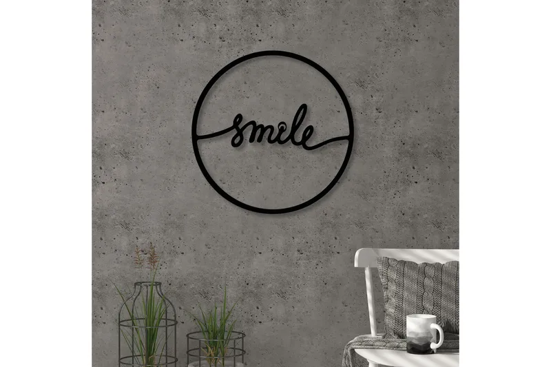 Dekorativt Vægtilbehør - Sort - Boligtilbehør - Vægdekoration - Skilt - Emaljeskilte