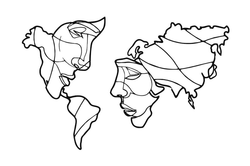 Duplicate 2 Vægdekor, Sort