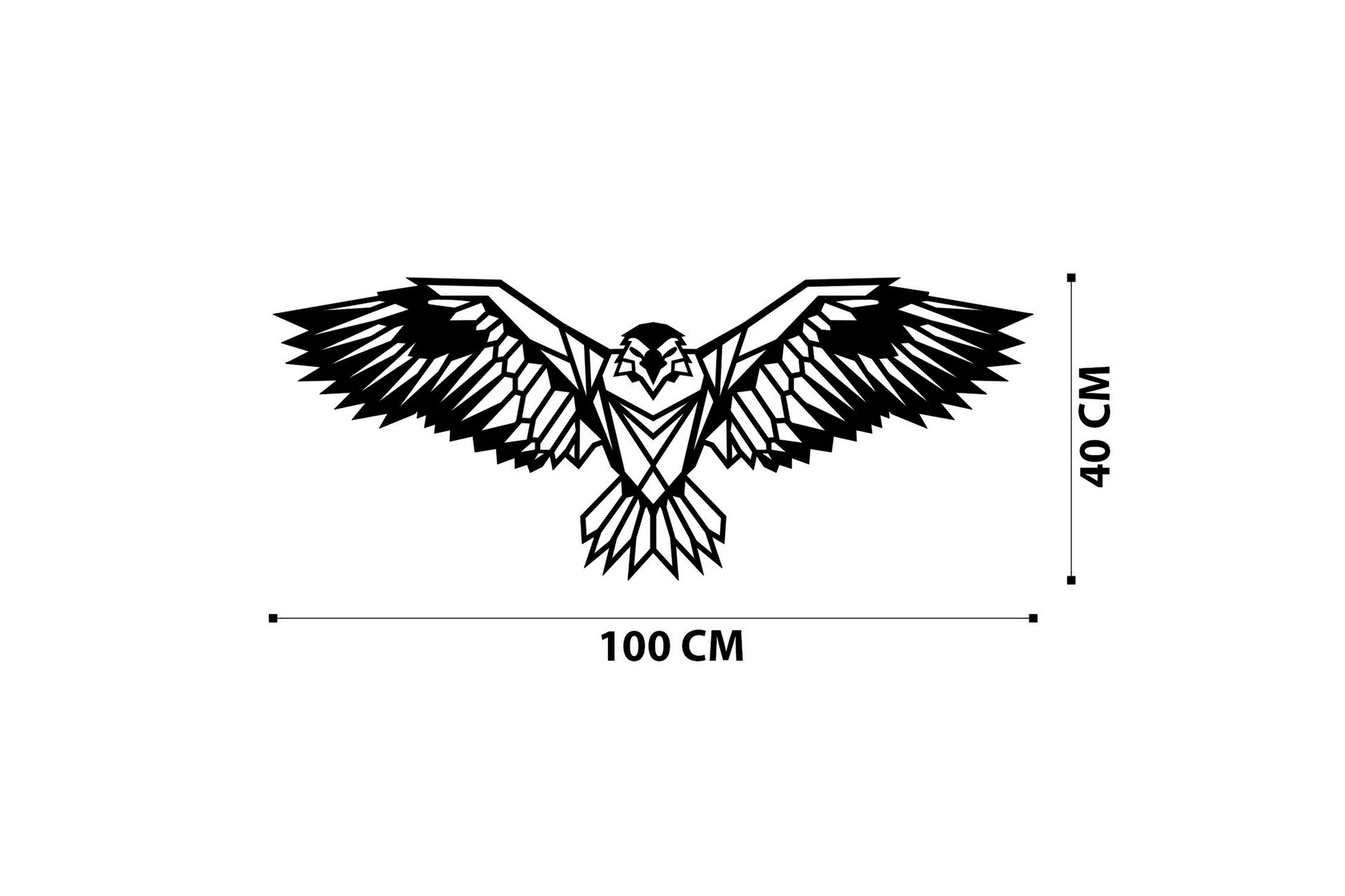 Eagle 3 Metal Decor Vægdekor - Sort - Boligtilbehør - Vægdekoration - Skilt - Emaljeskilte