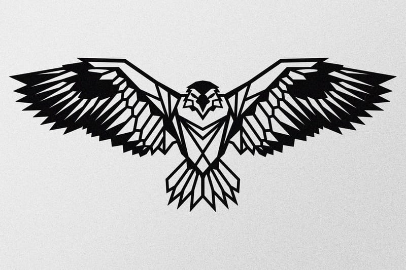 Eagle 3 Metal Decor Vægdekor - Sort - Boligtilbehør - Vægdekoration - Skilt - Emaljeskilte