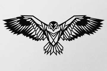 Eagle 3 Metal Decor Vægdekor - Sort - Boligtilbehør - Vægdekoration - Skilt - Emaljeskilte