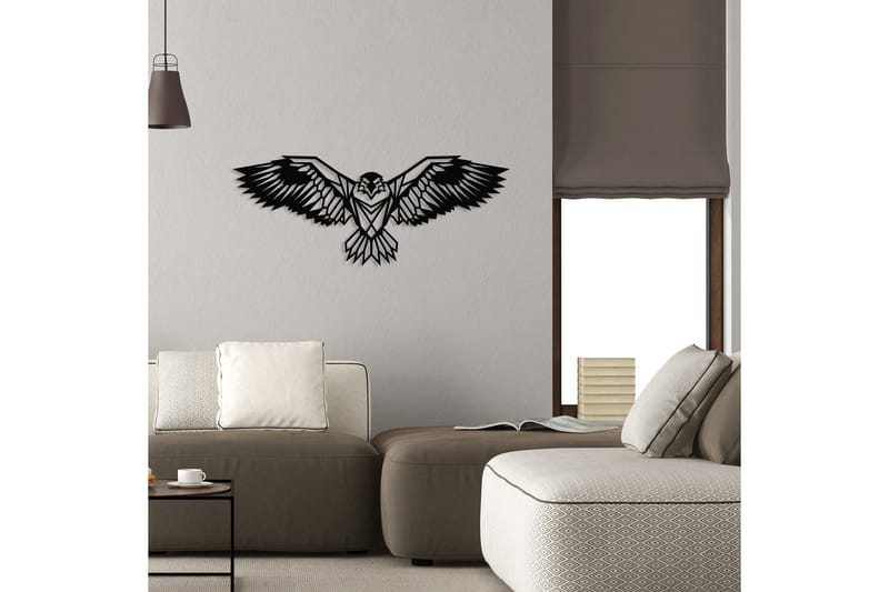 Eagle 3 Metal Decor Vægdekor - Sort - Boligtilbehør - Vægdekoration - Skilt - Emaljeskilte