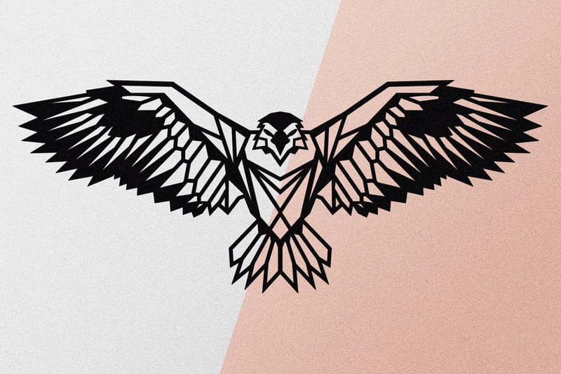 Eagle 3 Metal Decor Vægdekor - Sort - Boligtilbehør - Vægdekoration - Skilt - Emaljeskilte