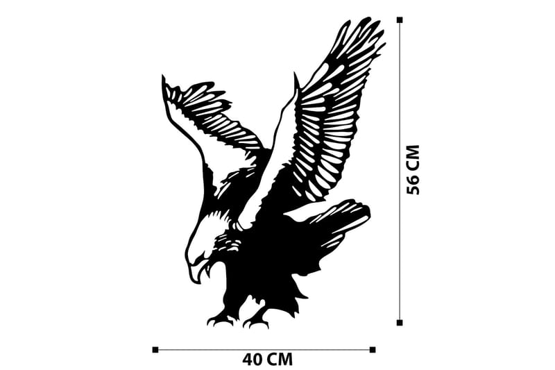 Eagle Metal Decor Vægdekor - Sort - Boligtilbehør - Vægdekoration - Skilt - Emaljeskilte