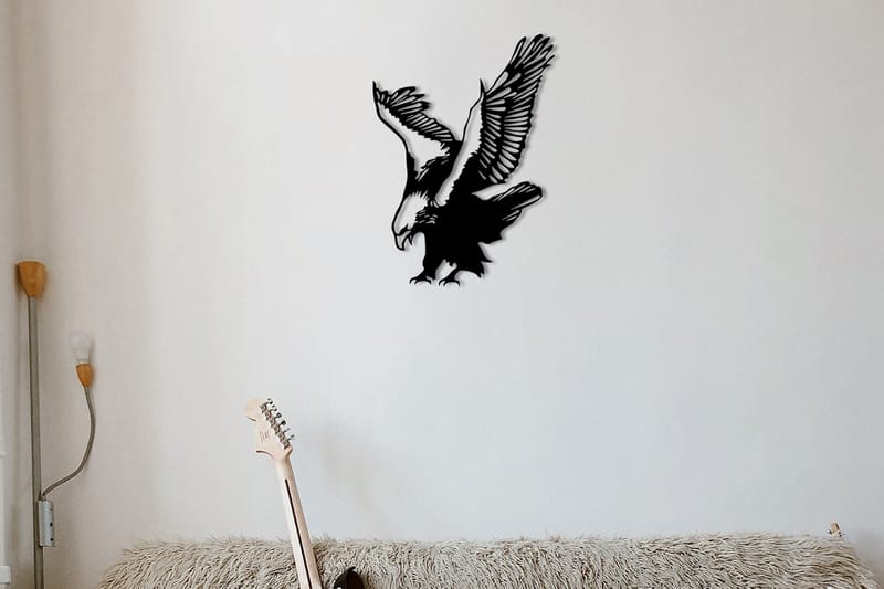 Eagle Metal Decor Vægdekor - Sort - Boligtilbehør - Vægdekoration - Skilt - Emaljeskilte