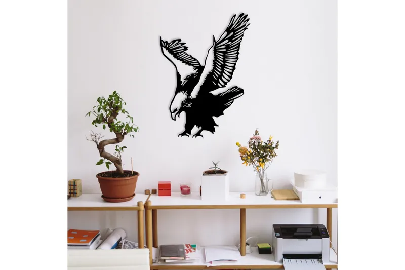 Eagle Metal Decor Vægdekor - Sort - Boligtilbehør - Vægdekoration - Skilt - Emaljeskilte
