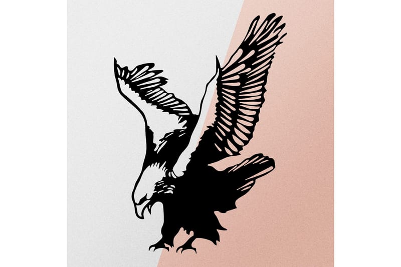 Eagle Metal Decor Vægdekor - Sort - Boligtilbehør - Vægdekoration - Skilt - Emaljeskilte