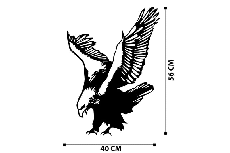 Eagle Metal Decor Vægdekor - Sort - Boligtilbehør - Vægdekoration - Skilt - Emaljeskilte