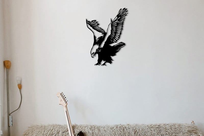 Eagle Metal Decor Vægdekor, Sort