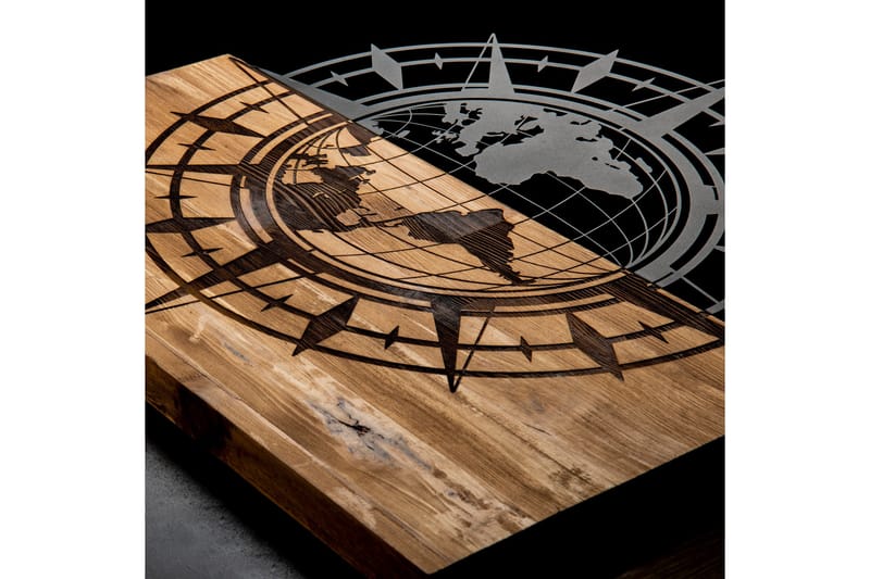 Esila Vægdekor - Sort/Valnød - Boligtilbehør - Vægdekoration - Skilt - Emaljeskilte