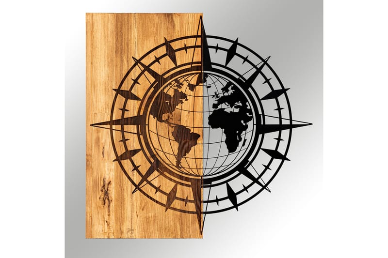 Esila Vægdekor - Sort/Valnød - Boligtilbehør - Vægdekoration - Skilt - Emaljeskilte