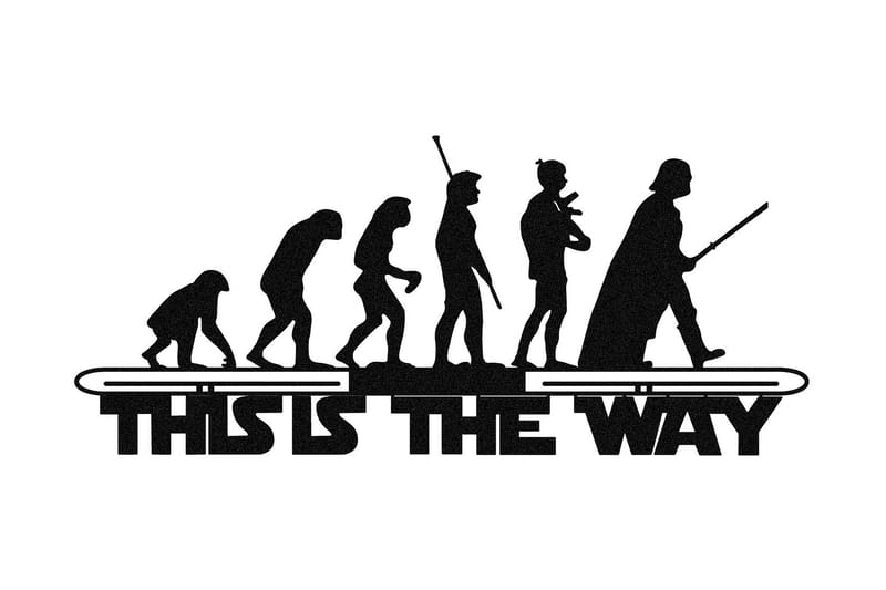 Evolution Vægdekor, Sort