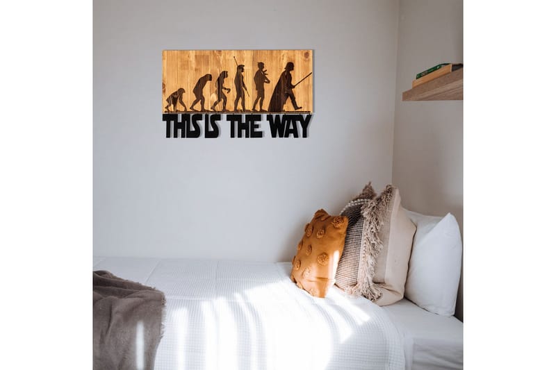 Evolution Vægdekor - Sort/Valnød - Boligtilbehør - Vægdekoration - Skilt - Emaljeskilte