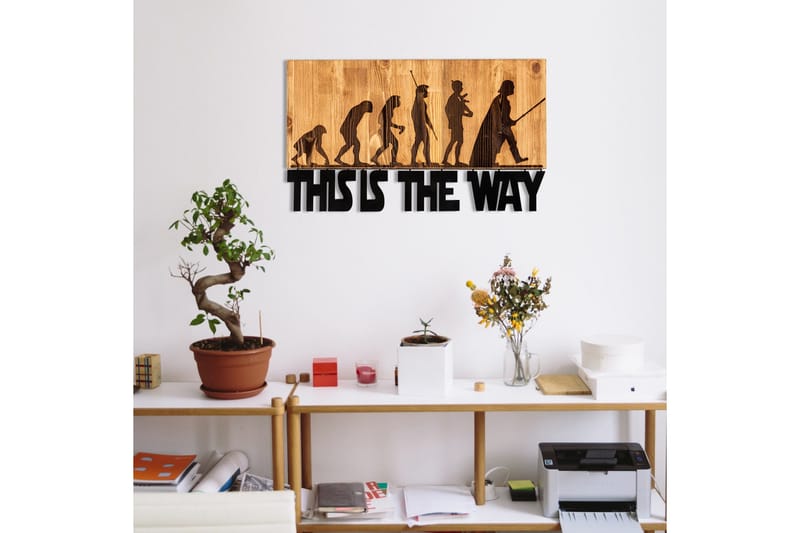 Evolution Vægdekor - Sort/Valnød - Boligtilbehør - Vægdekoration - Skilt - Emaljeskilte