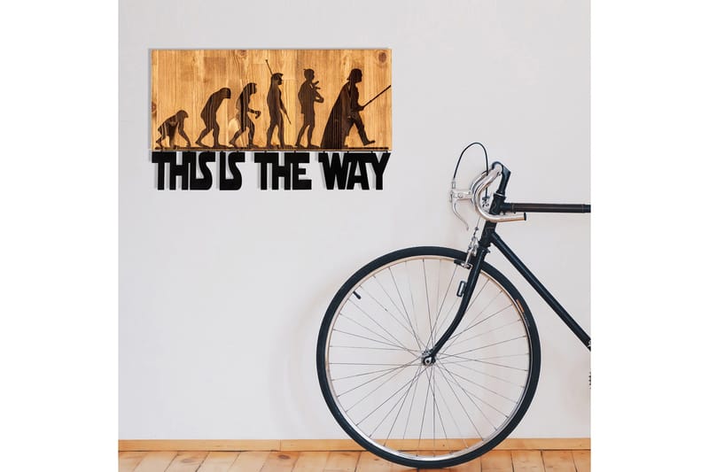 Evolution Vægdekor - Sort/Valnød - Boligtilbehør - Vægdekoration - Skilt - Emaljeskilte